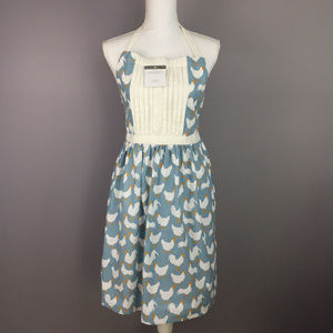THRESHOLD Country Chic Blue Rooster Print Apron